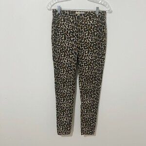 We The Free - Free People High Rise Leopard Print Skinny Ankle Jeans Size 27